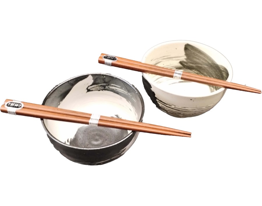 BOL NOIR ET BLANC 13 X 8 CM + BAGUETTE