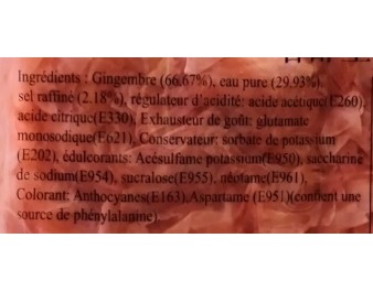 GINGEMBRE ROSE AU VINAIGRE