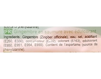 GINGEMBRE ROSE AU VINAIGRE