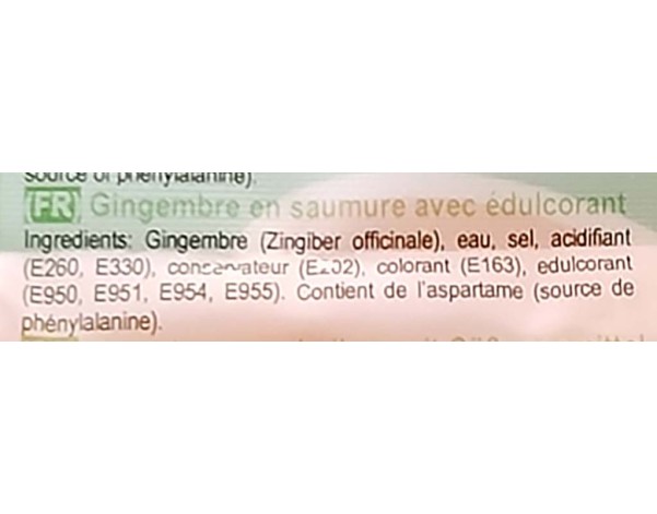 GINGEMBRE ROSE AU VINAIGRE