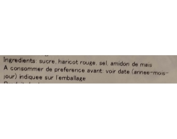 HARICOT ROUGE BOUILLI