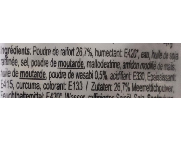 MOUTARDE PATE DE RAIFORT WASABI 200 P.