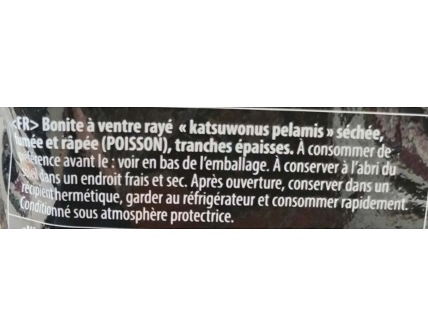 POISSON BONITE EN TRANCHE FUME SECHE