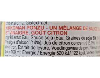 SAUCE DE SOJA PONZU CITRUS