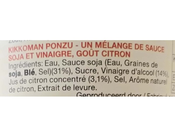 SAUCE DE SOJA PONZU CITRUS