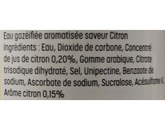 EAU GAZEUSE CITRON