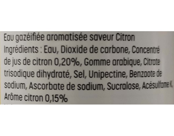 EAU GAZEUSE CITRON