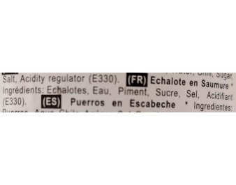 ECHALOTE A LA VINAIGRETTE