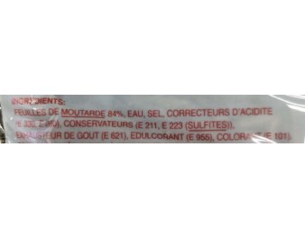 FEUILLE DE MOUTARDE AIGRE