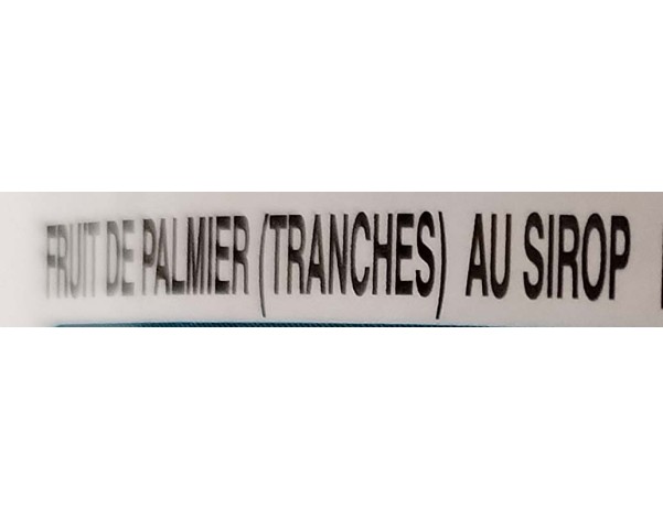 FRUIT DE PALMIER COUPE AU SIROP