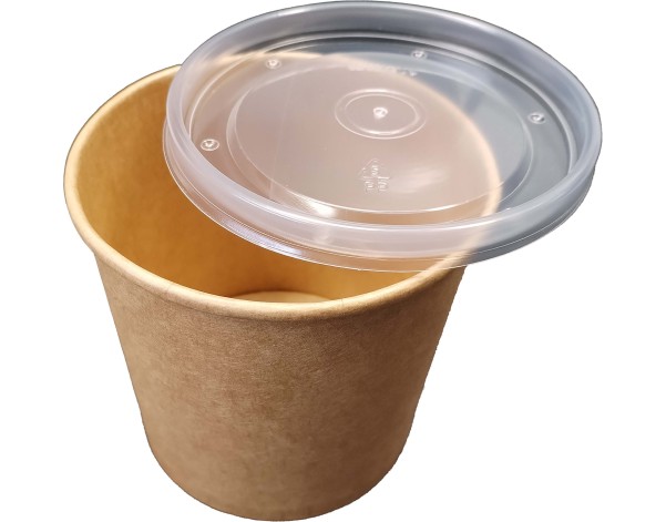 POT EN PAPIER AVEC COUVERCLE 110 X 115 MM 50 P.