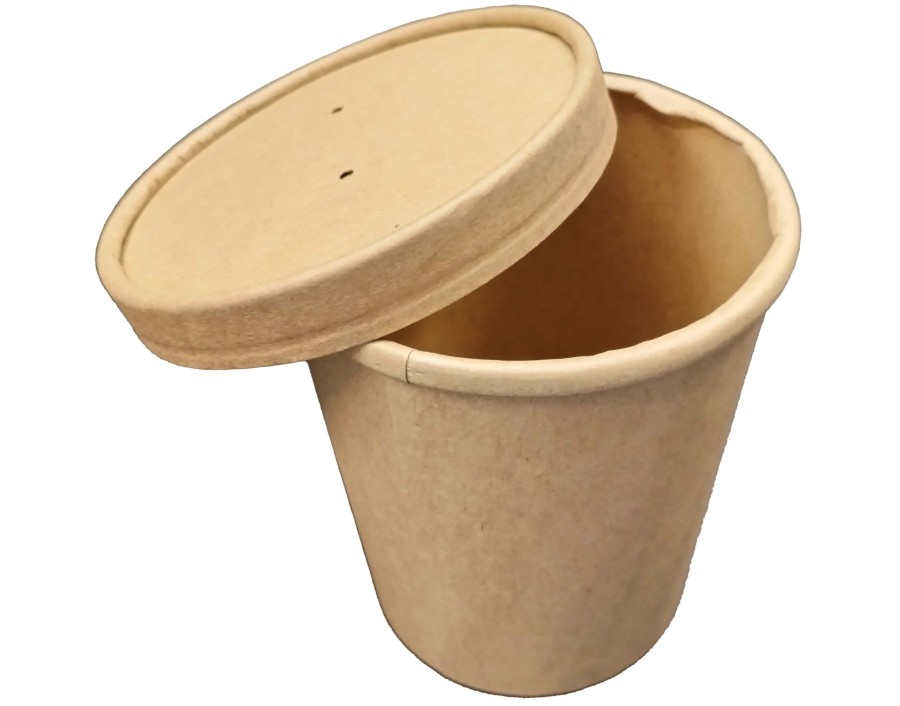 POT EN PAPIER AVEC COUVERCLE 135 X 115 MM 25 P. 960 ML