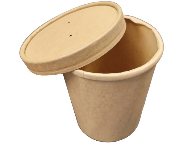 POT EN PAPIER AVEC COUVERCLE 135 X 115 MM 25 P. 960 ML