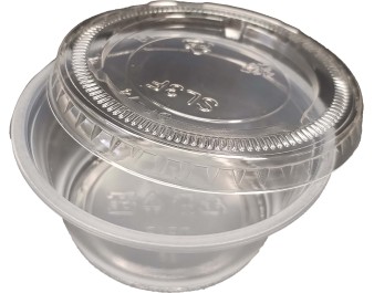 POT EN PLASTIQUE AVEC COUVERCLE 70 X 35 MM 100 P.