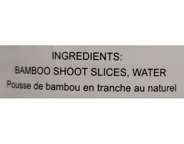 POUSSES DE BAMBOU EN LAMELLES AU NATUREL