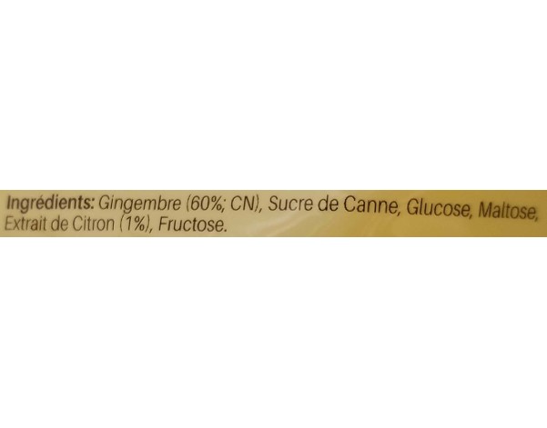 PREPARATION POUR BOISSON AU GINGEMBRE ET CITRON