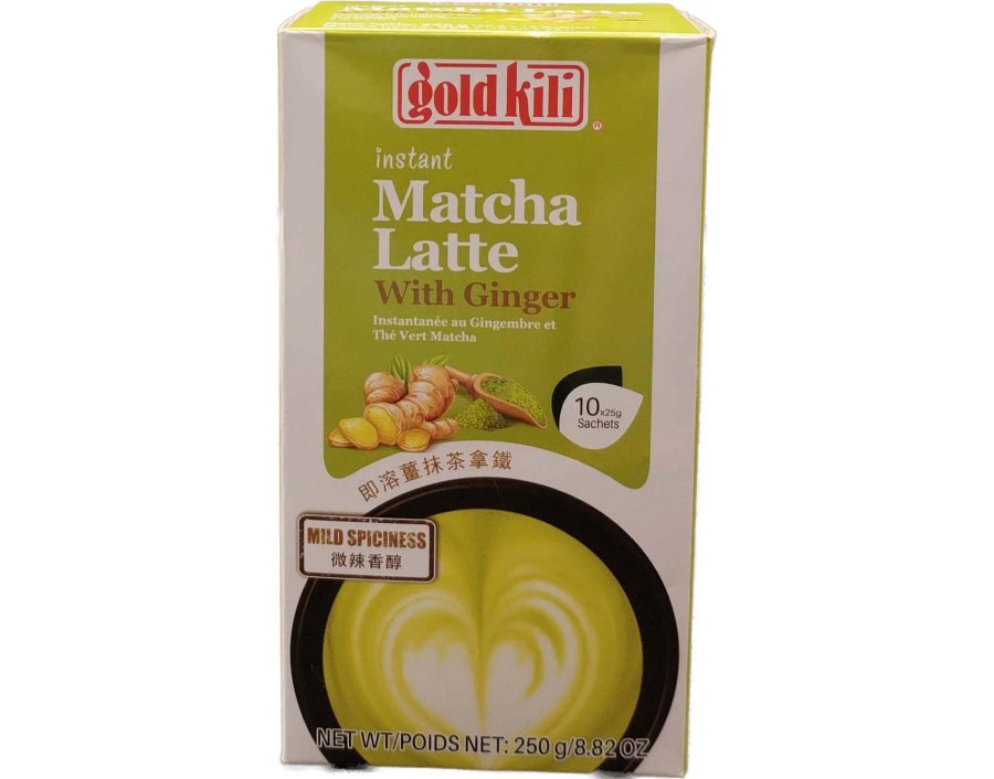 PREPARATION POUR BOISSON AU THE VERT ET GINGEMBRE AU LAIT