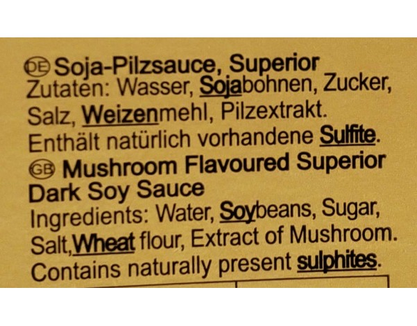 SAUCE DE SOJA AUX CHAMPIGNONS