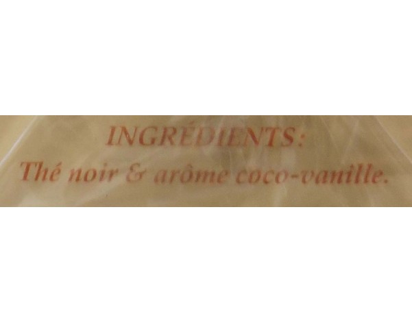 THE A LA VANILLE ET NOIX DE COCO 25 P.