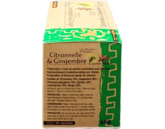 TISANE A LA CITRONNELLE ET GINGEMBRE 25 P.