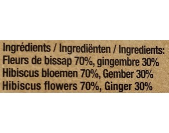 TISANE AU BISSAP / HIBISCUS ET GINGEMBRE 25 P.