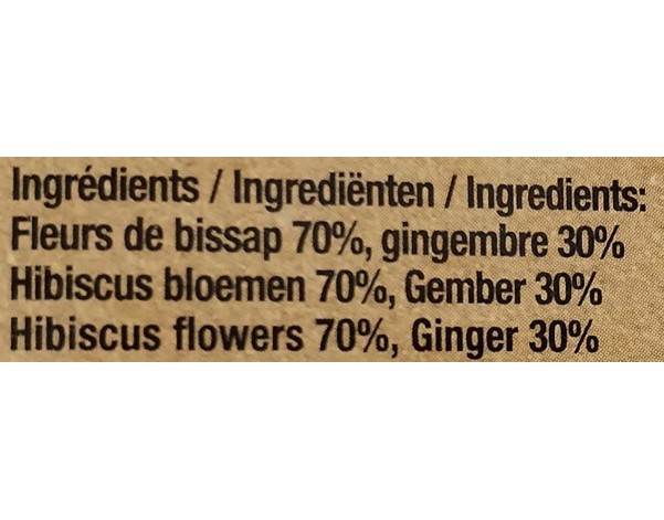 TISANE AU BISSAP / HIBISCUS ET GINGEMBRE 25 P.