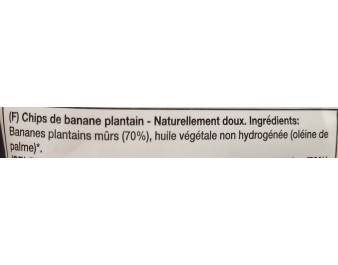 CHIPS DE BANANE PLANTAIN DOUCE