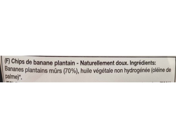CHIPS DE BANANE PLANTAIN DOUCE