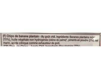 CHIPS DE BANANE PLANTAIN PIMENTEE