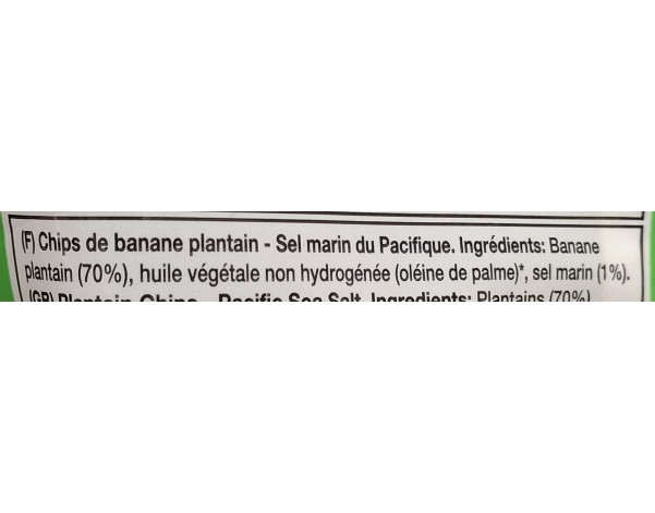 CHIPS DE BANANE PLANTAIN SALEE