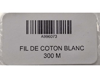 FIL DE COTON BLANC 300METRES