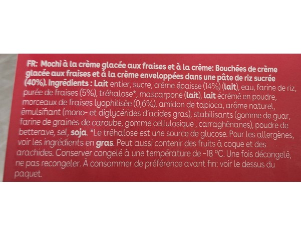 GLACE MOCHI FRAISE 6 P. ****