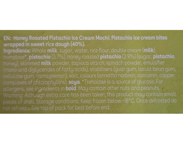 GLACE MOCHI PISTACHE 6 P. ****