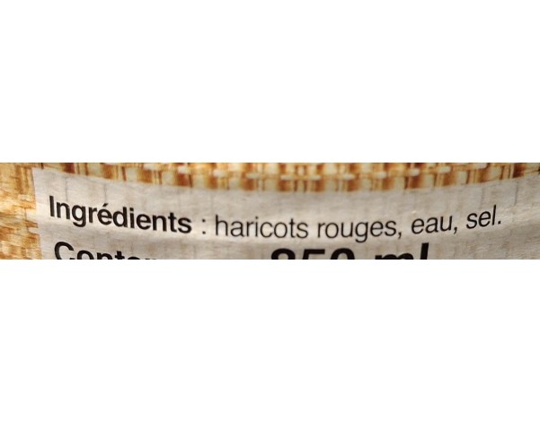 HARICOT ROUGE NATURE