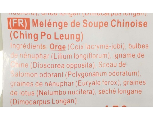 MELANGE DE LEGUMES CHING POO LUONG SECHES