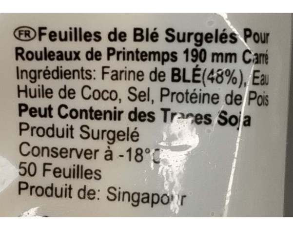 GALETTE DE BLE 190 X 190 MM 50 P. ****
