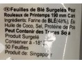 GALETTE DE BLE 190 X 190 MM 50 P. ****