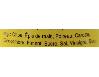 MELANGE DE LEGUMES PIMENTES AU VINAIGRE
