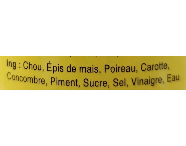 MELANGE DE LEGUMES PIMENTES AU VINAIGRE