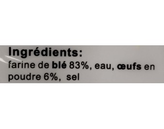 NOUILLE AU BLE ET AUX OEUFS FINE