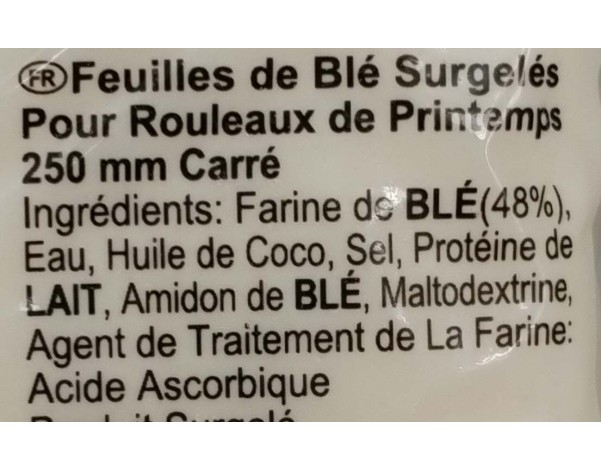 GALETTE DE BLE 250 X 250 MM 30 P. ****