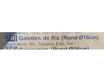 GALETTE DE RIZ 16 CM