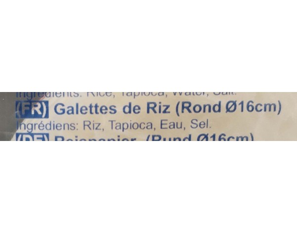 GALETTE DE RIZ 16 CM