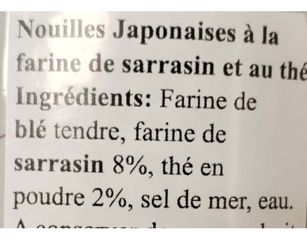 NOUILLE AU BLE SOBA ET AU THE VERT