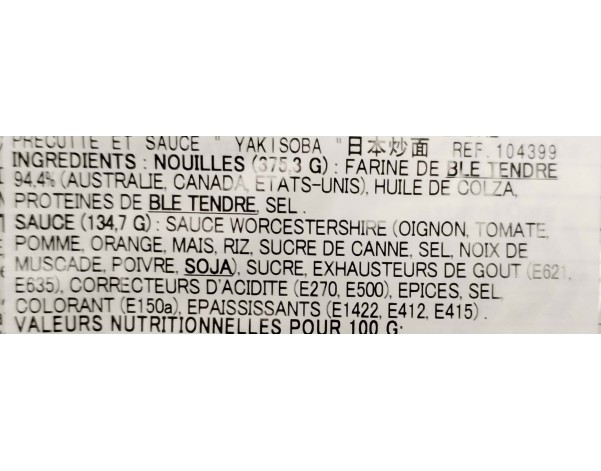 NOUILLE AU BLE YAKISOBA 3 P.