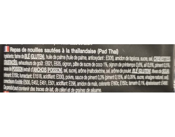 NOUILLES AU PAD THAI