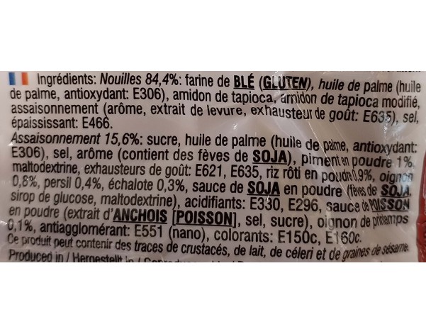 NOUILLES AU POULET GRILLE FORT ET EPICE