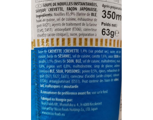 NOUILLES AUX CREVETTES