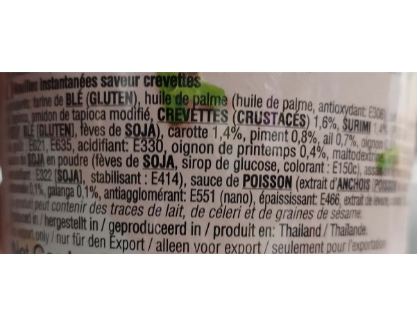 NOUILLES AUX CREVETTES