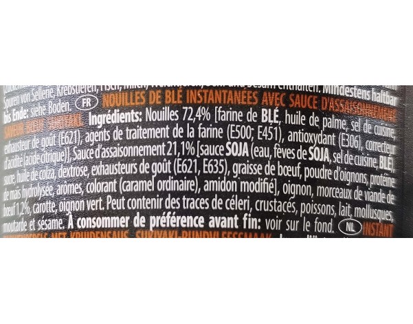 NOUILLES YAKISOBA BOEUF SUKIYAKI